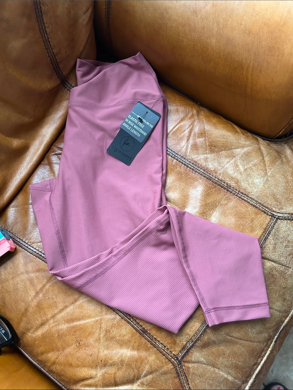 32 Degrees Ribbed Leggings - Mauve